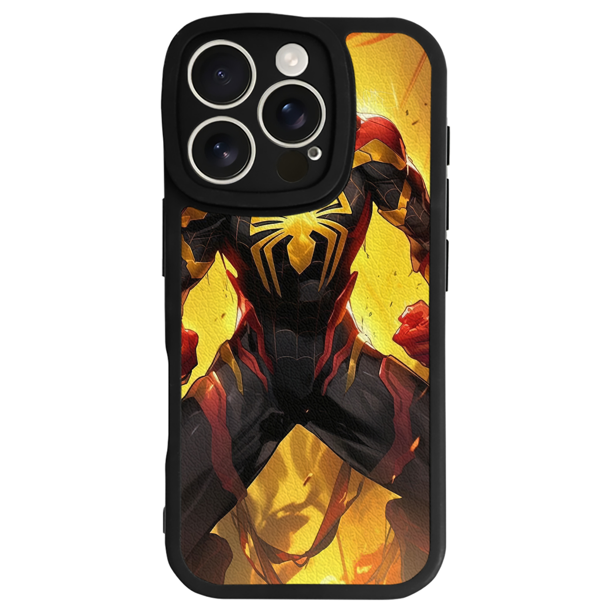 Spider Man スパイダーマン 【iPhone 16シリーズ対応】シリコンスマホケース（レザー調） 材質：シリコン